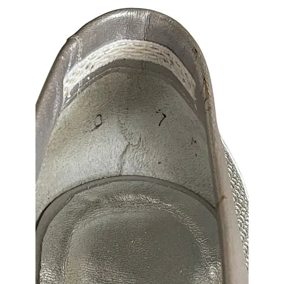 Timothy Hitsman Anchor Accented Silver Mesh Flats size 7 - Picture 6 of 15